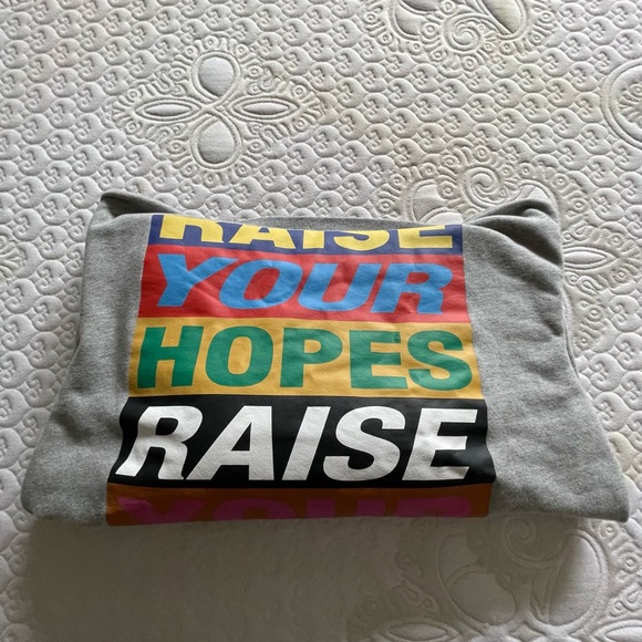 UNIQLO UT The Message Long-Sleeve Sweat Hoodie GRAY Lakwena Medium - Picture 5 of 7